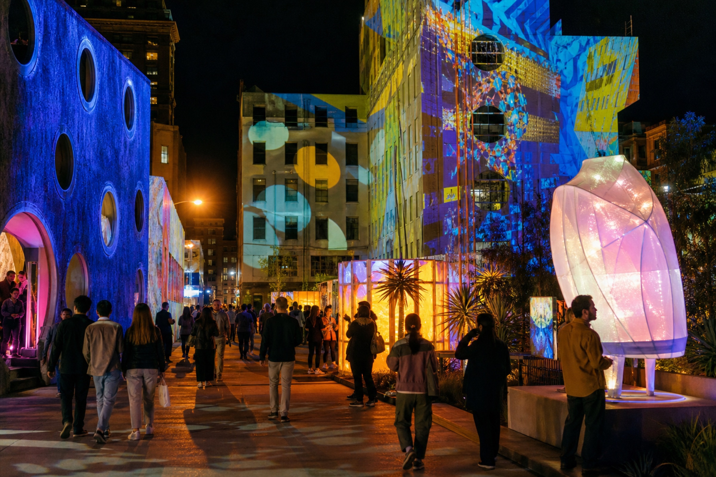 Arts festival light installation